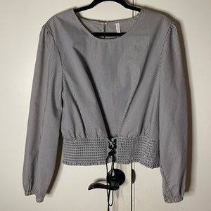 Striped blouse long sleeve